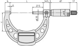 Technical Image of outside micrometer economy design 150-175mm .